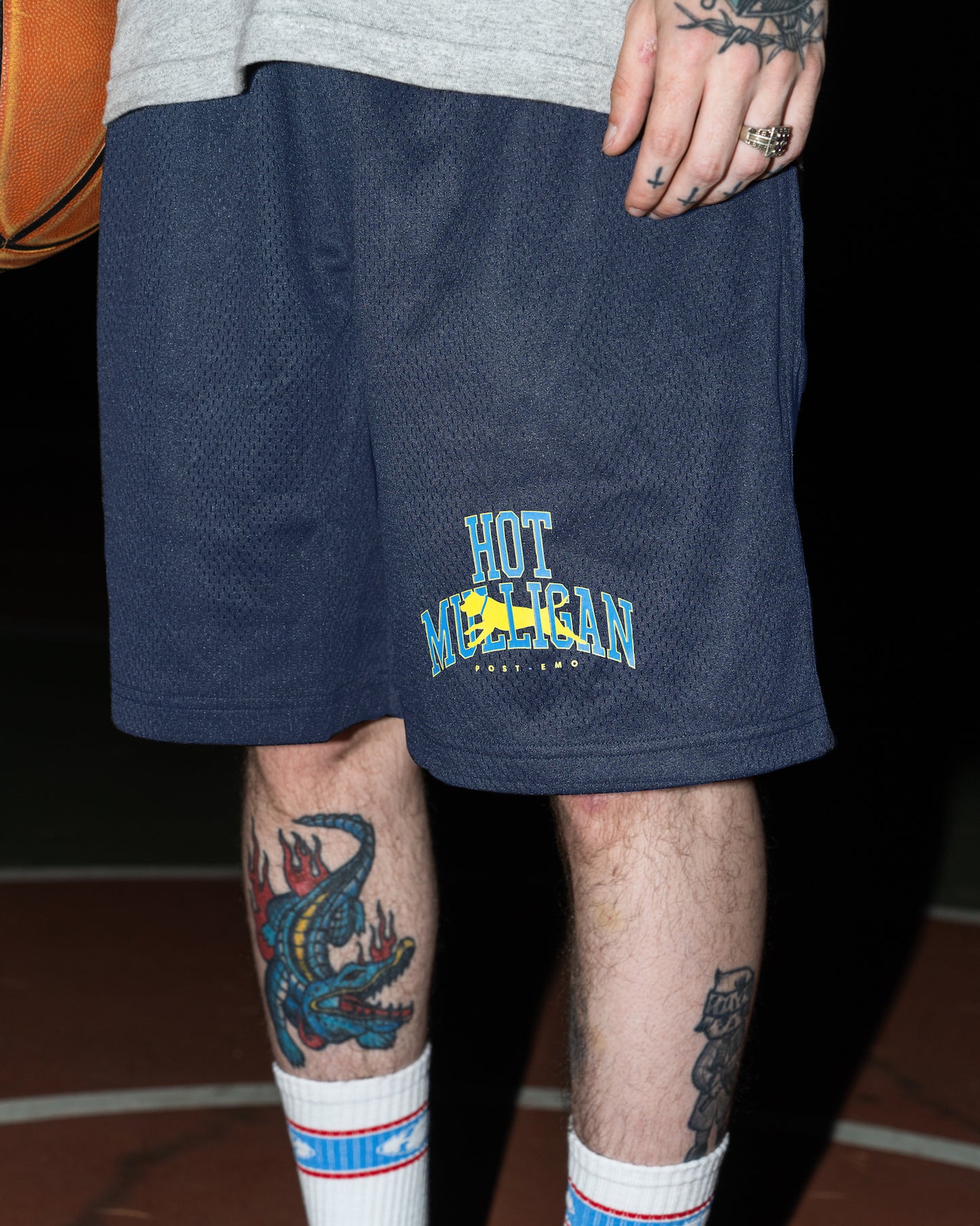 Post-Emo Mesh Navy Shorts