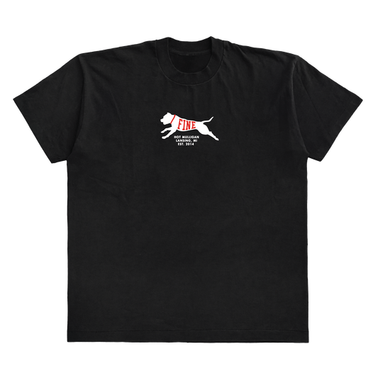 Fine Dog Black T-Shirt