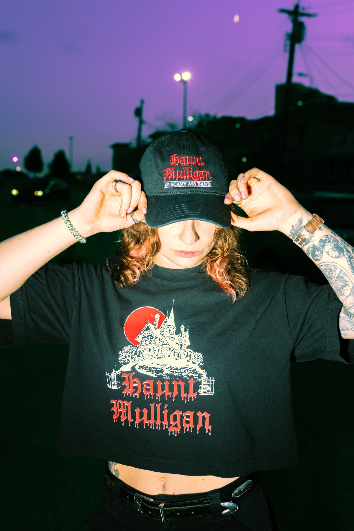 Haunted House Crop Tee